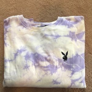 tie dye playboy missguided sweatshirt